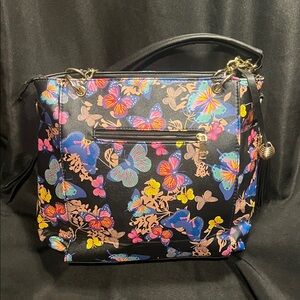 Vibrant Butterfly Print Shoulder Bag
